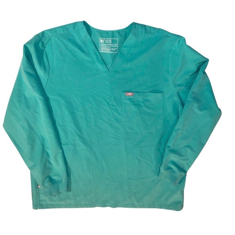 FIGS Surgical Green Chisec™ - Longsleeve Scrub Top - size XS - Picture 3 of 3